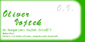 oliver vojtek business card